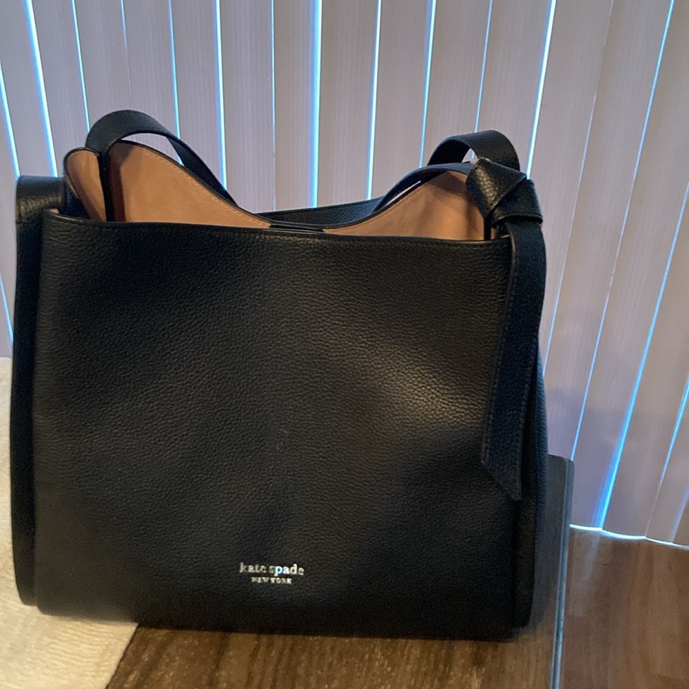 Kate Spade Black Hudson pebble leather Shoulder Bag - Picture 2 of 10